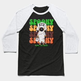 Funny Cute Spooky Mummy Halloween Doxie Dachshund Dog Baseball T-Shirt